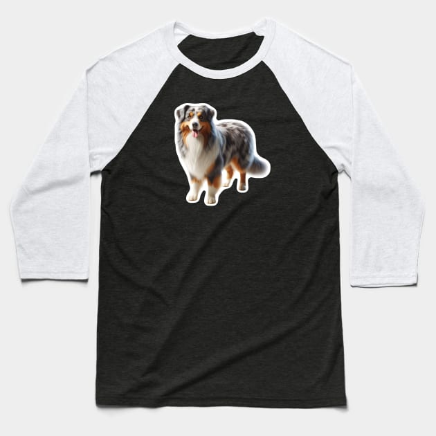 Australian Shepherd Baseball T-Shirt by millersye